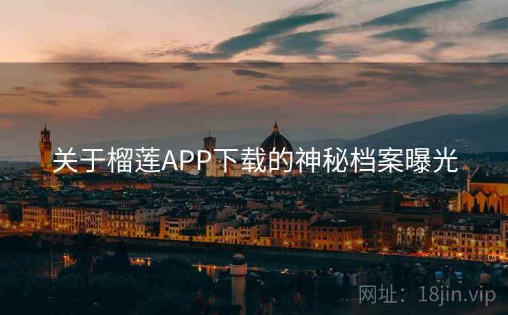 关于榴莲APP下载的神秘档案曝光  第2张