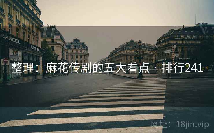 整理:麻花传剧的五大看点 · 排行241
